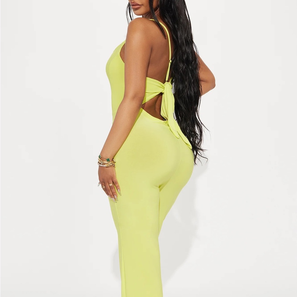 NWT❗️ lime green yellow jumpsuit